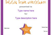 Free Certificate Templates Education Certificate – Shining throughout Star Award Certificate Template