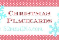 Free Christmas Place Cards! | Christmas Place Cards with regard to Christmas Table Place Cards Template