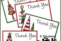 Free Christmas Thank You Notes | 3 Dinosaurs with regard to Christmas Thank You Card Templates Free