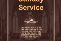 Free Church Sunday Service Invitation Templates within Church Invite Cards Template