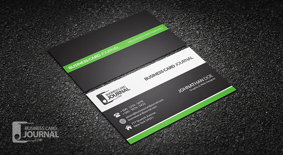 Free Clean &amp; Professional Corporate Business Card Design in Professional Name Card Template