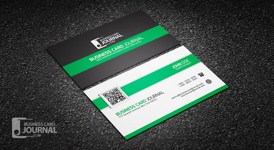 Free Clean &amp; Stylish Qr Code Business Card Template with Qr Code Business Card Template