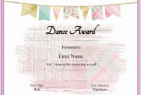 Free Dance Certificate Template – Customizable And Printable with Dance Certificate Template