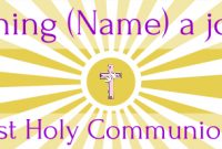 Free Design Personalised 1St Holy Communion Banner 173 pertaining to First Holy Communion Banner Templates