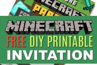 Free Diy Printable Minecraft Birthday Invitation – Clean within Minecraft Birthday Card Template