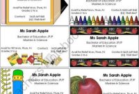 Free Editable Business Cards For Substitute Teachers From throughout Business Cards For Teachers Templates Free