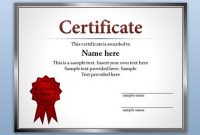 Free Editable Certificate Template For Powerpoint inside Award Certificate Template Powerpoint
