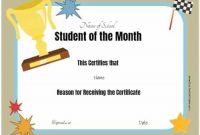 Free Editable Printable Student Of The Month Certificate in Free Printable Student Of The Month Certificate Templates