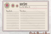 Free Editable Recipe Card Templates For Microsoft Word in Fillable Recipe Card Template