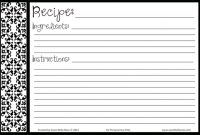 Free Editable Recipe Card Templates For Microsoft Word with Recipe Card Design Template