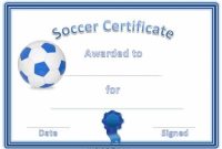 Free Editable Soccer Certificates – Customize Online for Soccer Award Certificate Template