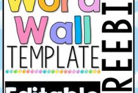 Free Editable Word Wall Template regarding Blank Word Wall Template Free