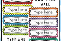 Free Editable Word Wall Template | Word Wall Template, Word inside Blank Word Wall Template Free