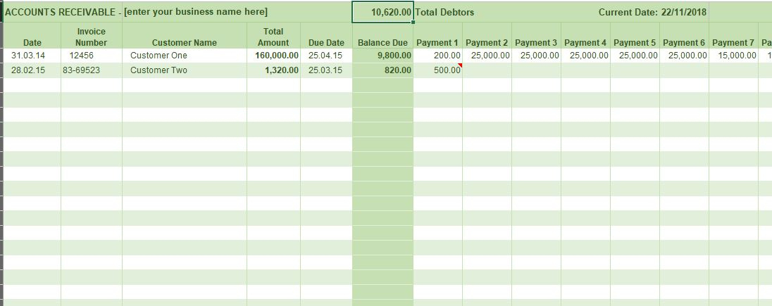 Free Excel Bookkeeping Templates inside Template For Small Business Bookkeeping