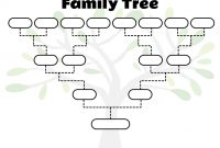 Free Family Tree Templates - For A+ Projects regarding Fill In The Blank Family Tree Template