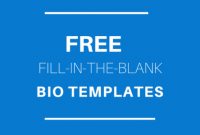 Free Fill-In-The-Blank Bio Templates For Writing A Personal pertaining to Free Bio Template Fill In Blank