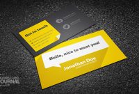 Free Flat Design Business Card Template With Long Shadow for Freelance Business Card Template