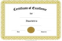 Free Formal Award Certificate Templates | Award Template in Award Of Excellence Certificate Template