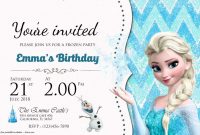 Free Frozen Birthday Invitation Templates | Elsa Birthday within Frozen Birthday Card Template