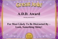 Free Funny Award Certificates Templates | Sample Funny Award in Funny Certificates For Employees Templates