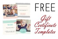 Free Gift Certificate Photoshop Templates From Birdesign for Free Photography Gift Certificate Template