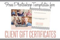 Free Gift Certificate Photoshop Templates From Birdesign pertaining to Free Photography Gift Certificate Template