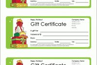 Free Gift Certificate Template And Tracking Log for Small Certificate Template