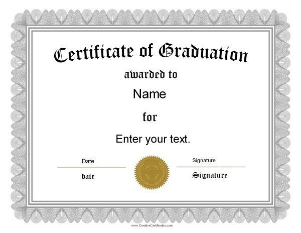 Free Graduation Certificate Templates | Customize Online within Free Printable Graduation Certificate Templates
