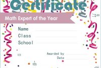 Free Graduation Certificate Templates inside Math Certificate Template