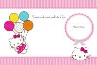 Free-Hello-Kitty-Blank-Invitation-With-Photo | Hello Kitty for Hello Kitty Birthday Card Template Free