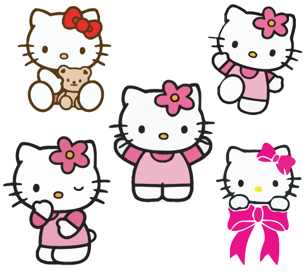 Free Hello Kitty Vectors throughout Hello Kitty Banner Template