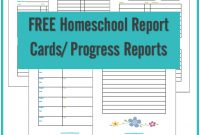 Free Homeschool Progress Report- Report Card Printables with regard to Homeschool Report Card Template Middle School