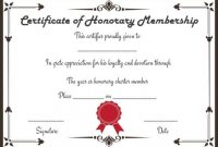 Free Honorary Life Membership Certificate Templates | Free intended for Life Membership Certificate Templates