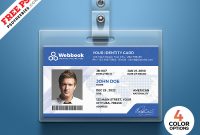 Free Id Card Template Psd Setpsd Freebies On Dribbble pertaining to Work Id Card Template