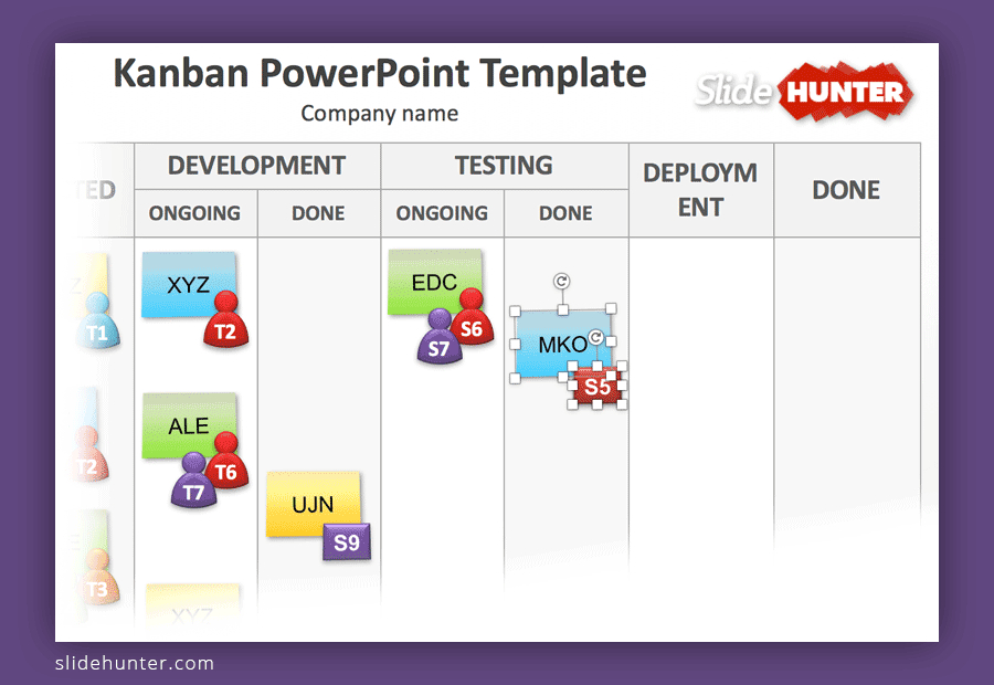 Free Kanban Board Templates For Powerpoint with Kanban Card Template