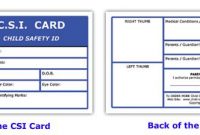 Free Kids Id Card Template | Our Child Safety Id Card For intended for Id Card Template For Kids