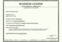 Free License Certificate Template Besttemplatess Business regarding Fake Business License Template