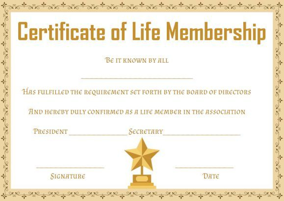Free Membership Certificates: 14 Templates In Word Format with Life Membership Certificate Templates
