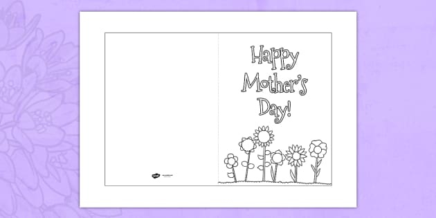 Free! - Mother's Day Card Colouring Templates with regard to Mothers Day Card Templates