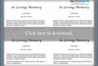 Free Obituary Templates | Lovetoknow inside Fill In The Blank Obituary Template
