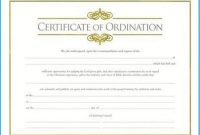 Free Ordination Certificate Template (5) – Templates Example for Certificate Of Ordination Template