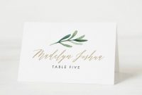Free Place Card Template ~ Addictionary in Table Name Card Template