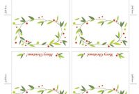 Free Place Card Template. | Christmas Card Templates Free within Table Name Card Template