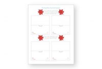 Free Poinsettia Printable Christmas Placecards pertaining to Christmas Table Place Cards Template