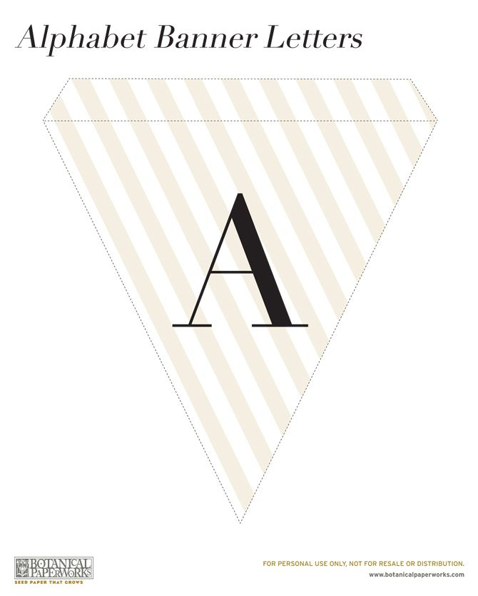 Free Printable} Alphabet Banner For All Occasions regarding Letter Templates For Banners