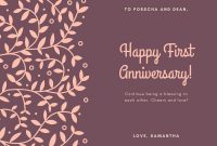 Free, Printable Anniversary Card Templates | Canva with regard to Template For Anniversary Card
