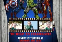 Free Printable Avengers Birthday Invitations | Avengers in Avengers Birthday Card Template