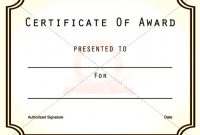 Free Printable Award Certificate Templates throughout Blank Award Certificate Templates Word