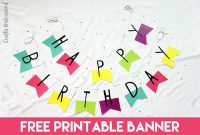 Free Printable Banner: Happy Birthday Pennants – Consumer Crafts pertaining to Free Printable Happy Birthday Banner Templates