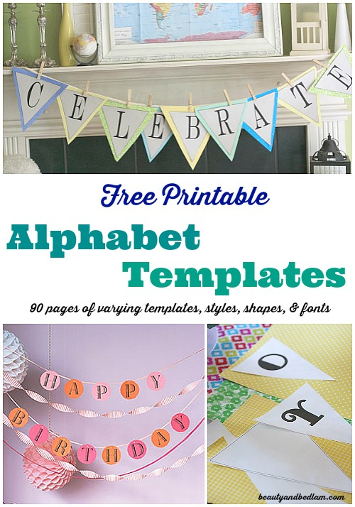 Free Printable Banner Templates: Alphabet With Different throughout Letter Templates For Banners